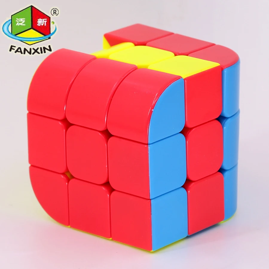 FanXin Puzzle 3 Faces Cube 3x3x3 Trihedron 3x3 Magic Puzzle Stickerless 3 Colors Cubo Magico Professional Educational Smart Toys