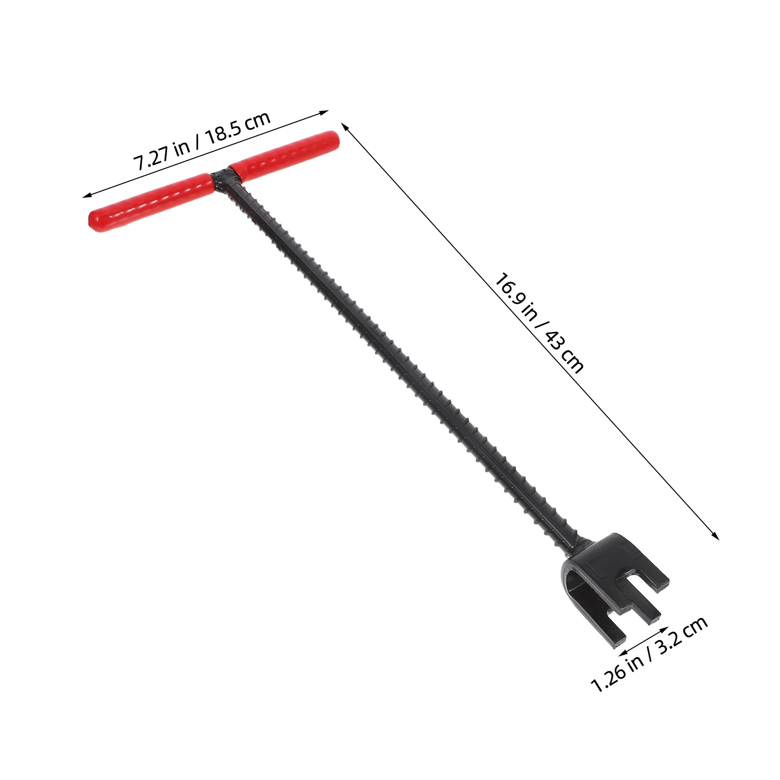 17 بوصة عداد المياه صمام وجع T-مقبض تمديد أداة للسباكة اغلاق مفتاح ماسورة من الفولاذ المقاوم للصدأ صمام وجع اليد #5