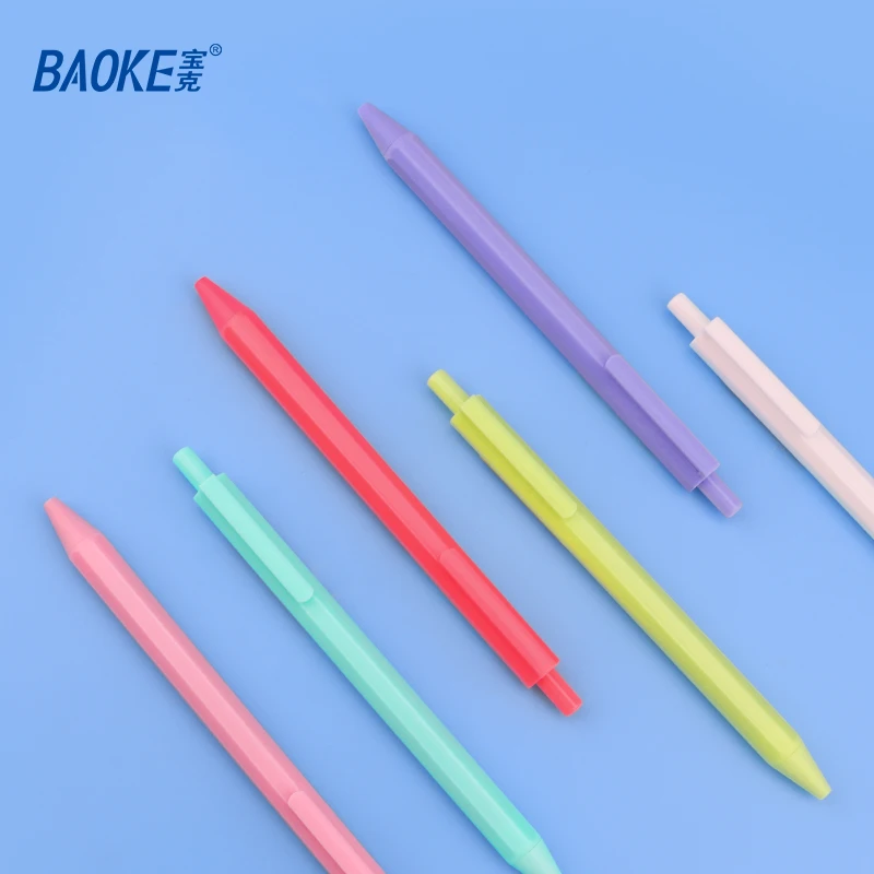 

BAOKE PC3818 6pcs 0.5mm Colorful Retractable Gel Pen