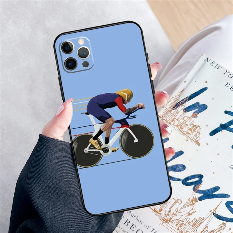 Mountain Bike Cycling Phone Case For iPhone 14 13 12 11 15 16 Pro Max Mini X XS Max XR 7 8 Plus Cover image 3