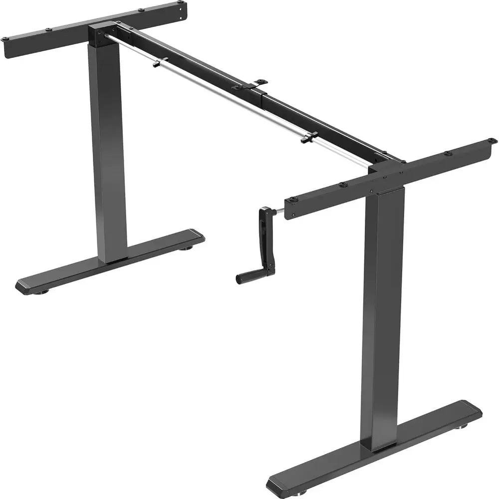 Escritorio Elevable con Manivela, Estación de Trabajo Ergonómica de 2 Patas