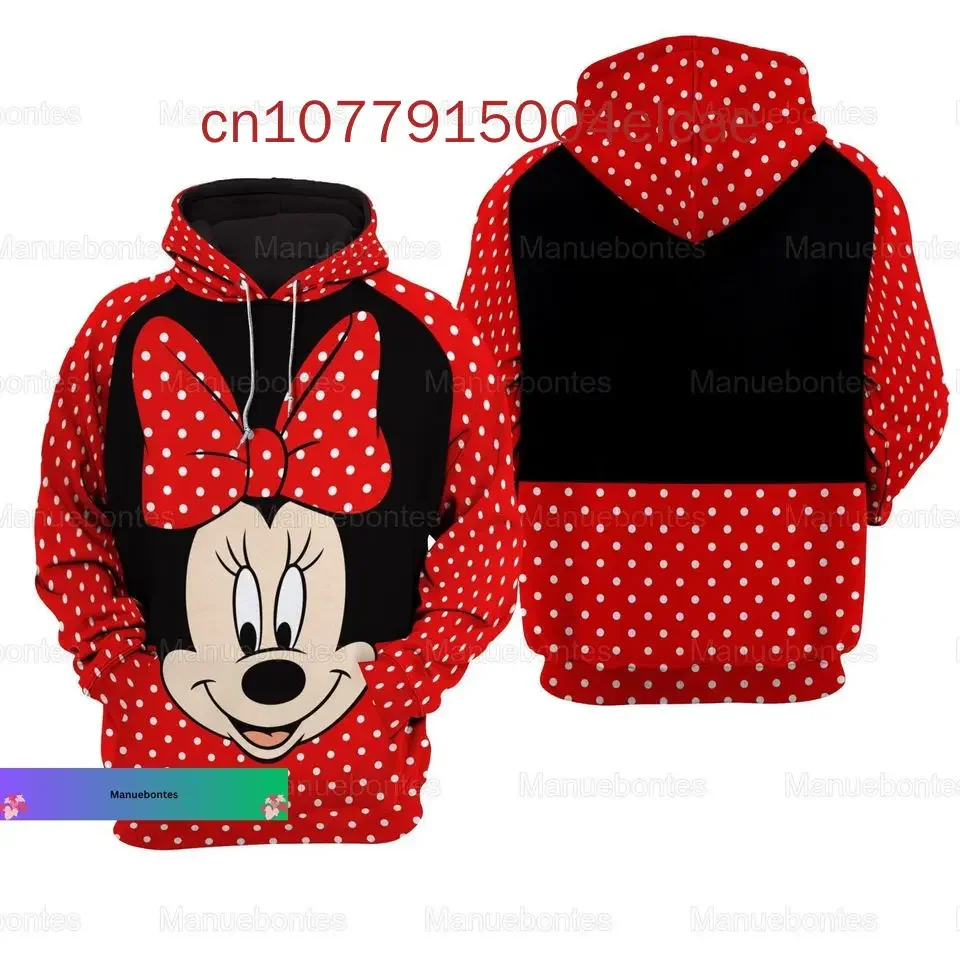 

New Disney Minnie Mouse Hoodie 3d Printed Casual Street Harajuku Y2K Men's and Women's Hoodie