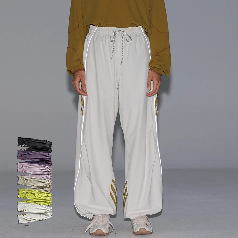 

Men Women Outdoor Reflective Stripe Loose Casual Waterproof Quick Dry Cargo Sports Baggy Pants Track Trouser Joggers Sweatpant