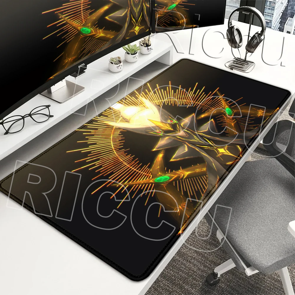 Pokemon Arceus Mouse Pads PC Computer Keyboard Protection Desk Mats Extended Office Accessories Stitched Edge Rubber Nonslip Rug