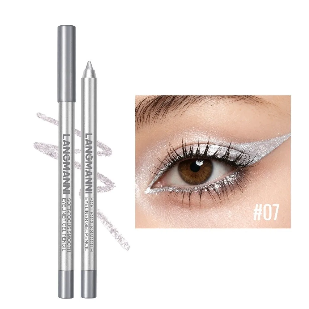 New Pearlescent Eyeliner Pencil Smooth Smudge-Proof Gel Eye Liner Pen Waterproof Long-Lasting Eye Shadow Pen Eye Makeup
