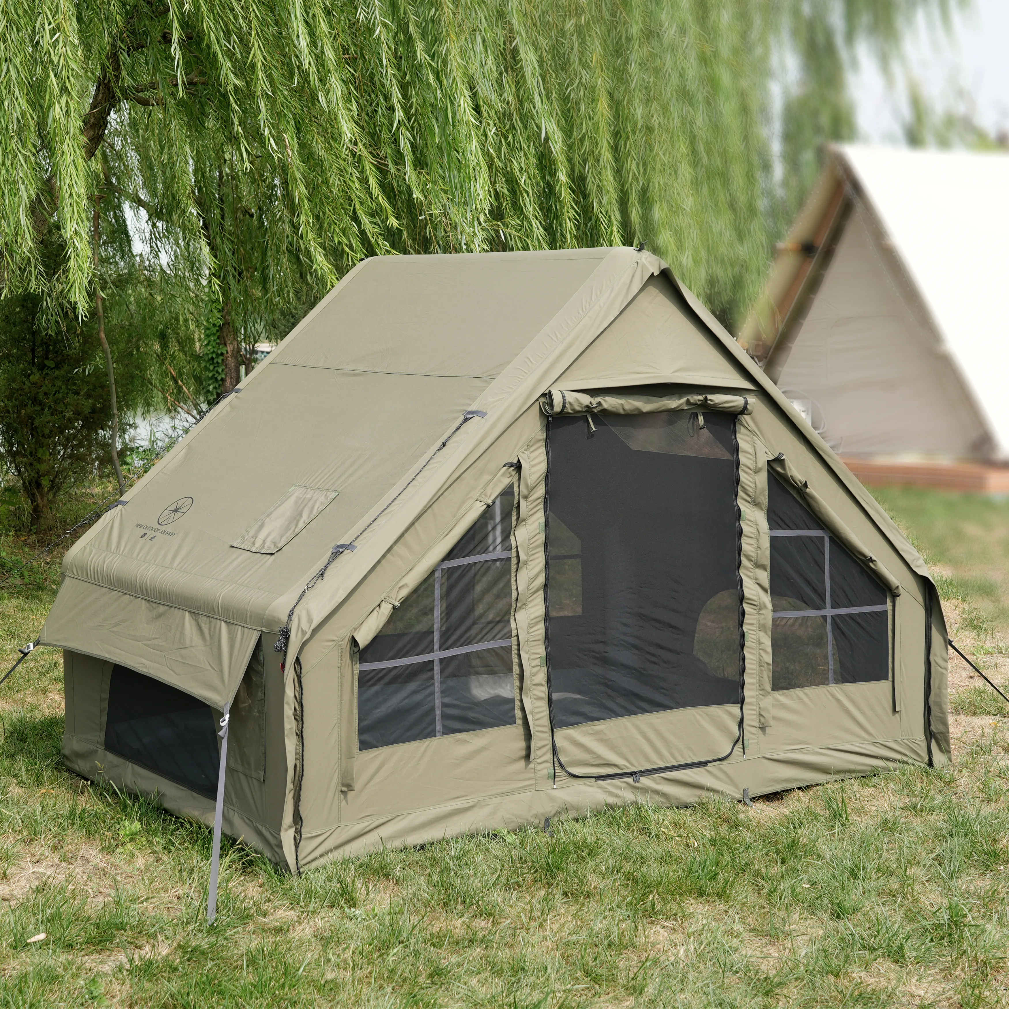 Inflatable Tent Factory Hot Sale 6 Sqm Air Tent Waterproof UV Protection Couple Camping Tent