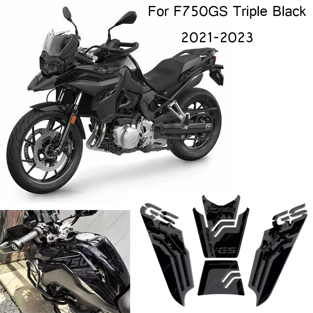 

For BMW F 750 GS F750 GS F750GS Triple Black 2021-2023 Motorcycle 3D Epoxy Resin Tank Pad Waterproof Protection Sticker Kit