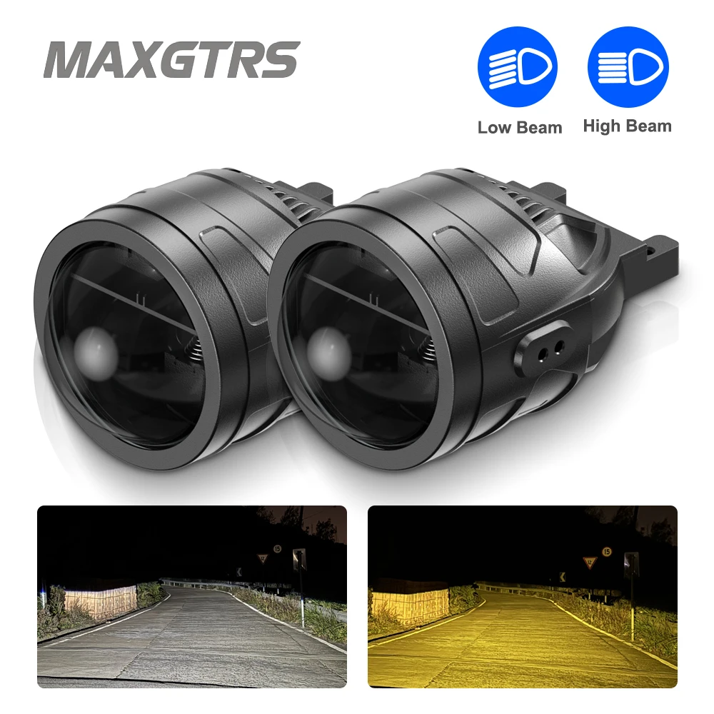 3 inch Bi-led Fog Lights Lens Projector Lens Spotlight 55W 26000LM High/Low Beam For Ford Focus MK2 MK3 Fiesta Fusion/Honda/Rena