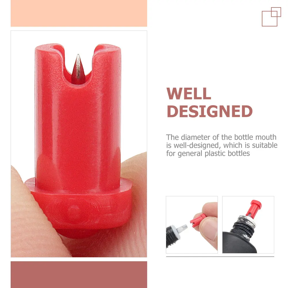 

100pcs Eyelash Glue Needle Bottle Pin Nozzle Needle Accessories High Quality Plastic Durable Salon Family Anti Blocking Lash