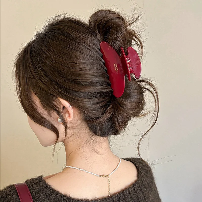Elegante Haarspange aus Acetat, großer Charme, Hai-Haarspange, Damen-Haarschmuck, Kopfbedeckung im All-Match-Stil
