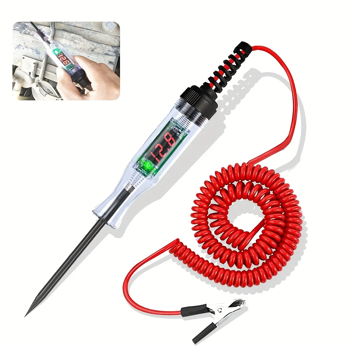 Car Truck Voltage Circuit Tester 6V 12V 24V Auto Car Diagnostic Probe Test Pen Light Bulb Electric Measuring Pen Repair Tools
