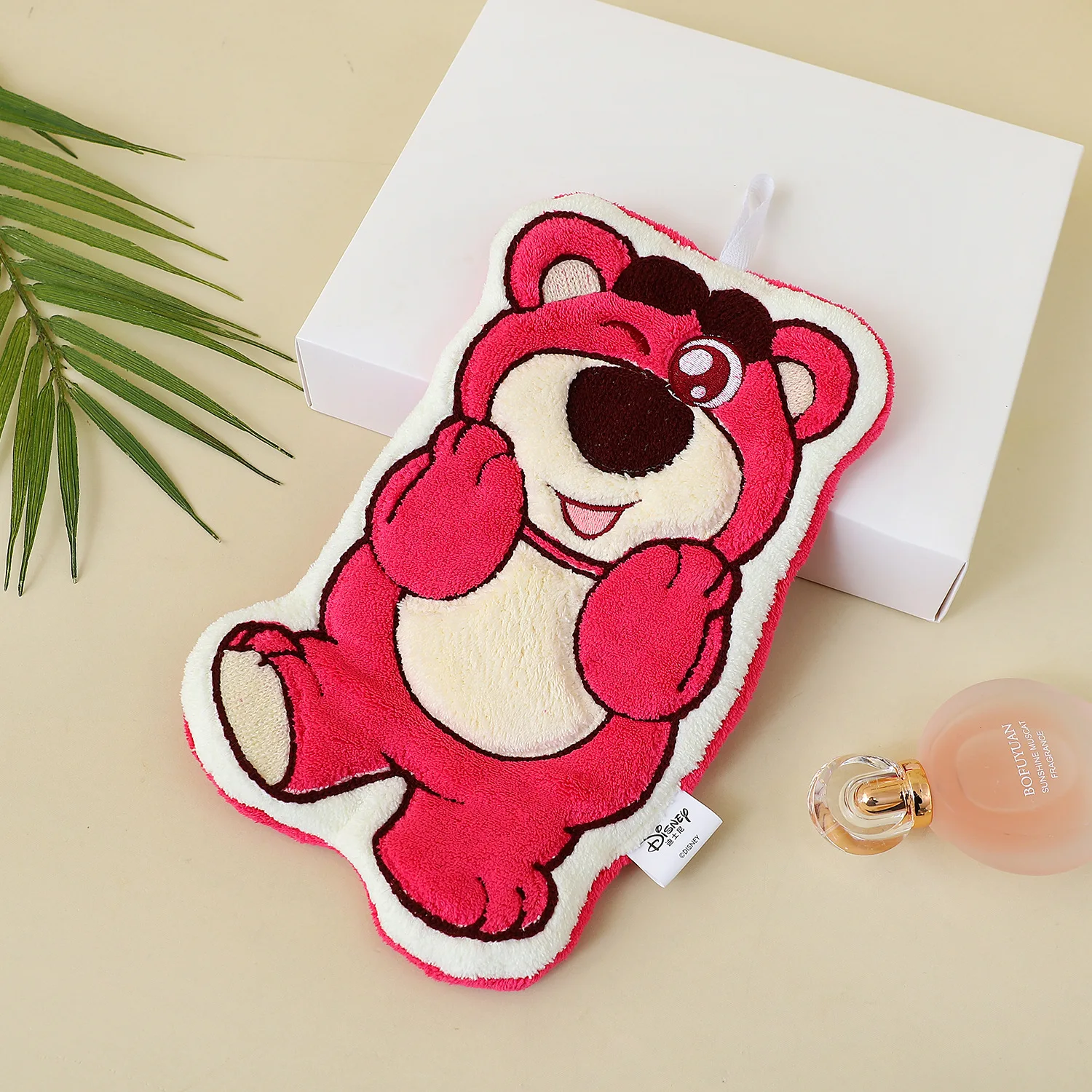 2025 جديد حار بيع ديزني لطيف الإبداعية الفراولة الدب منشفة اليد يمكن تعليقها ماصة المطبخ خرقة منديل #3