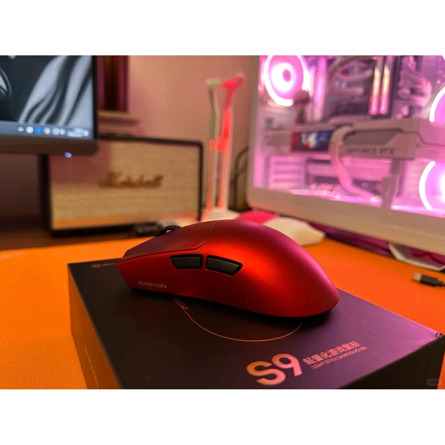 EWEADN S9 Pro/Ultra ماوس لاسلكي 8000 هرتز للألعاب بلوتوث ثلاثي الوضع خفيف الوزن للمكتب متوسط وكبير بقبضة راحة اليد PAW3395/PAW3950 #5