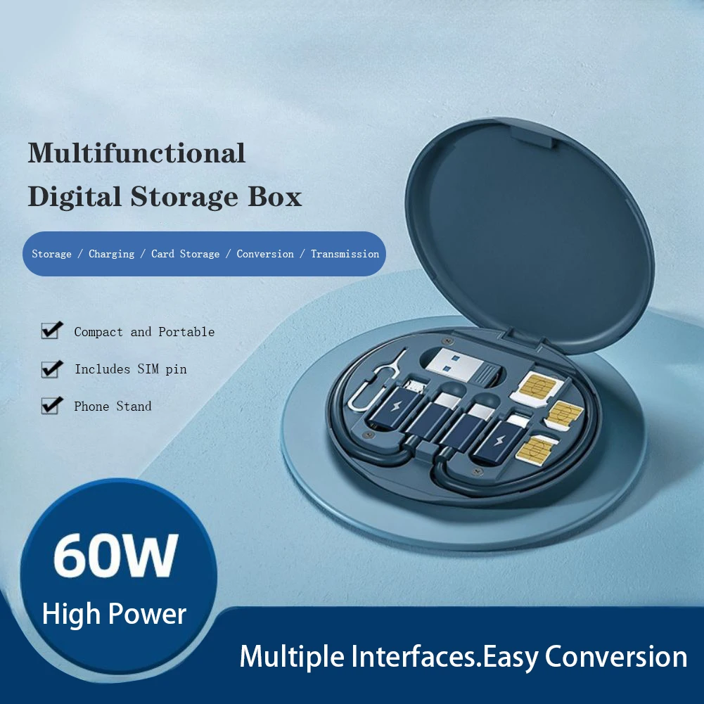 RC-190 60w usb c adapter kit mit usb konverter adapter kurz typ c kabel karte pin speicher box enthält sim karten halter