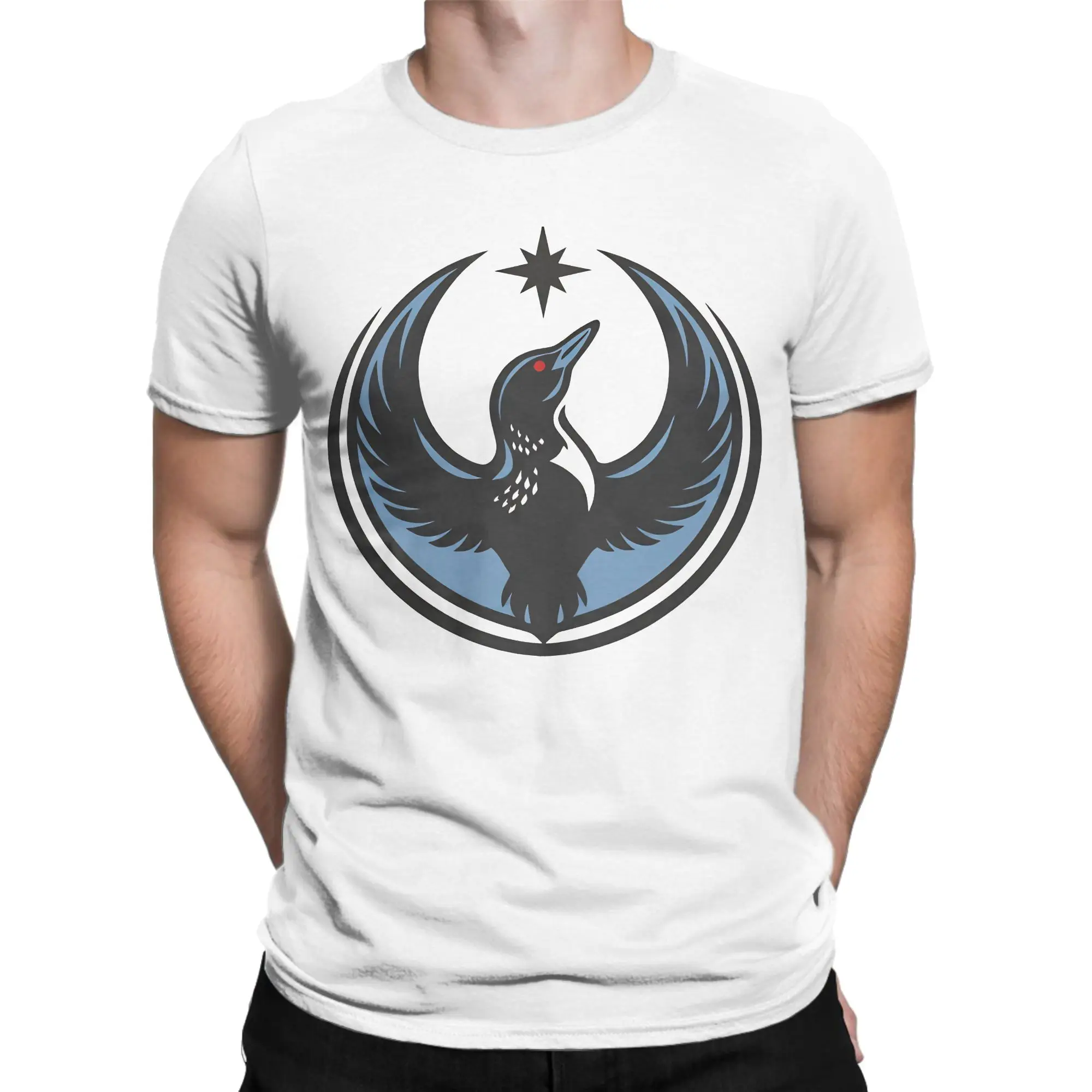 

Мужская и женская футболка с логотипом Rebel Loon Minnesota, хлопковая одежда, новинка, футболка с короткими рукавами и круглым вырезом, идея подарка, футболка