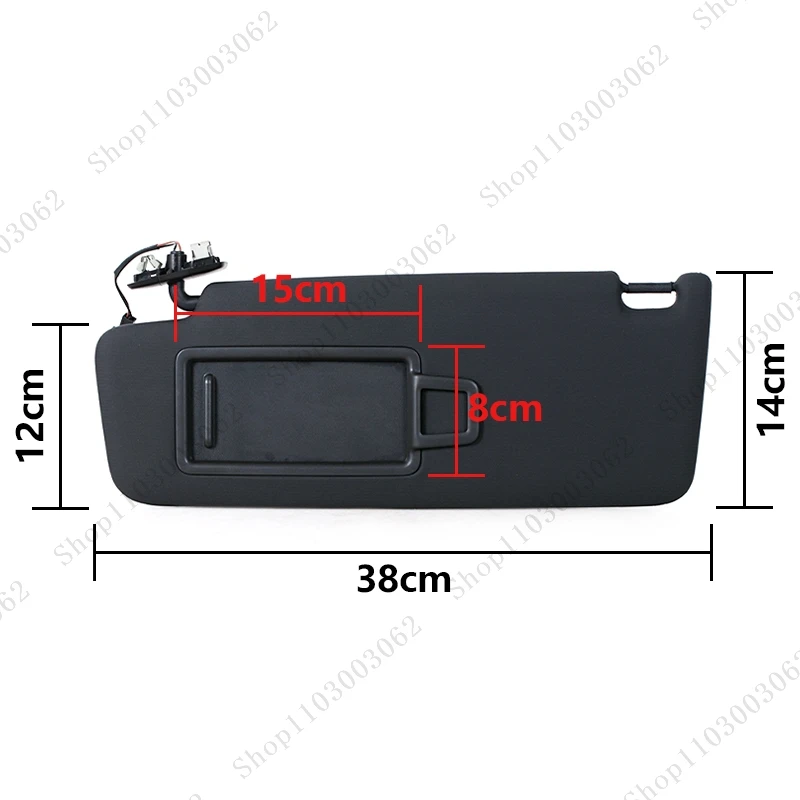 ل Volkswagen VW Golf 7 MK7 GTi Superb3 2015-2018 2019 اكسسوارات السيارات المقصورة الداخلية حاجب الشمس مع مرآة الغرور 5G0857551 #6