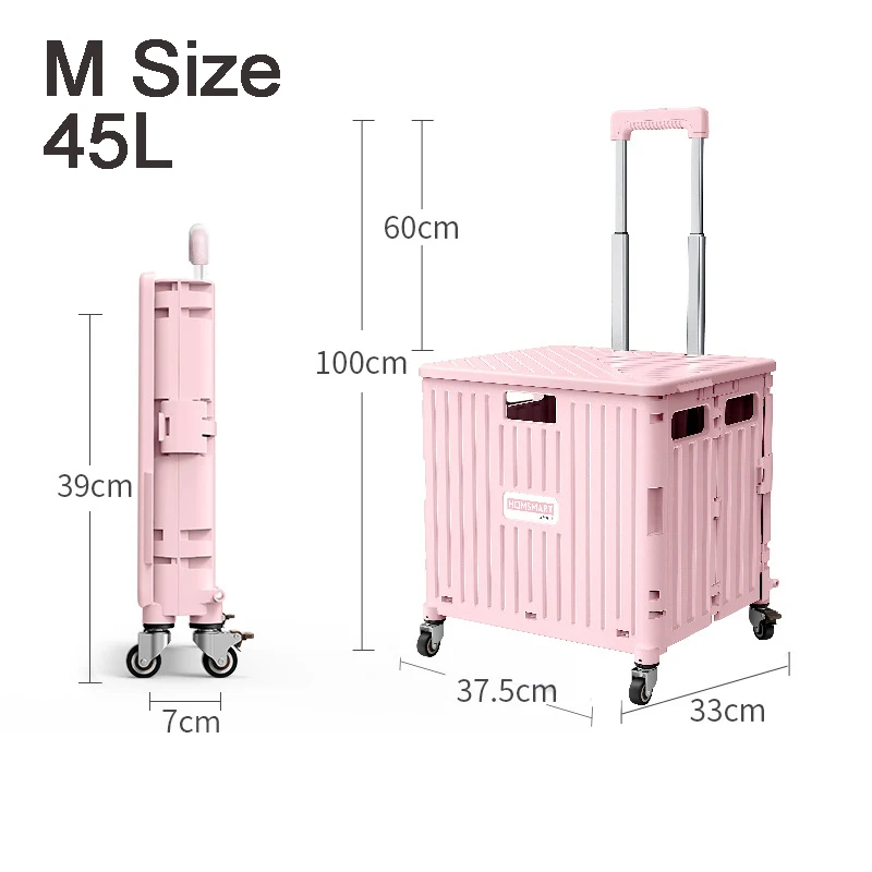 Trolley Outdoor Folding Portable Shopping Carts 폴딩카트 Hand Pushing Picnic Camping Trolley Vegetable Basket Trolley Express 접이식 카트