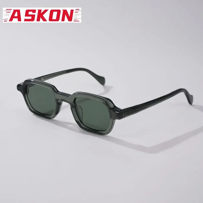 Top Quality Acetate Small Frame Retro Green Sunglasses Woman Fashion Simple Square Glasses Women UV400 Protective Eyeglasses Men