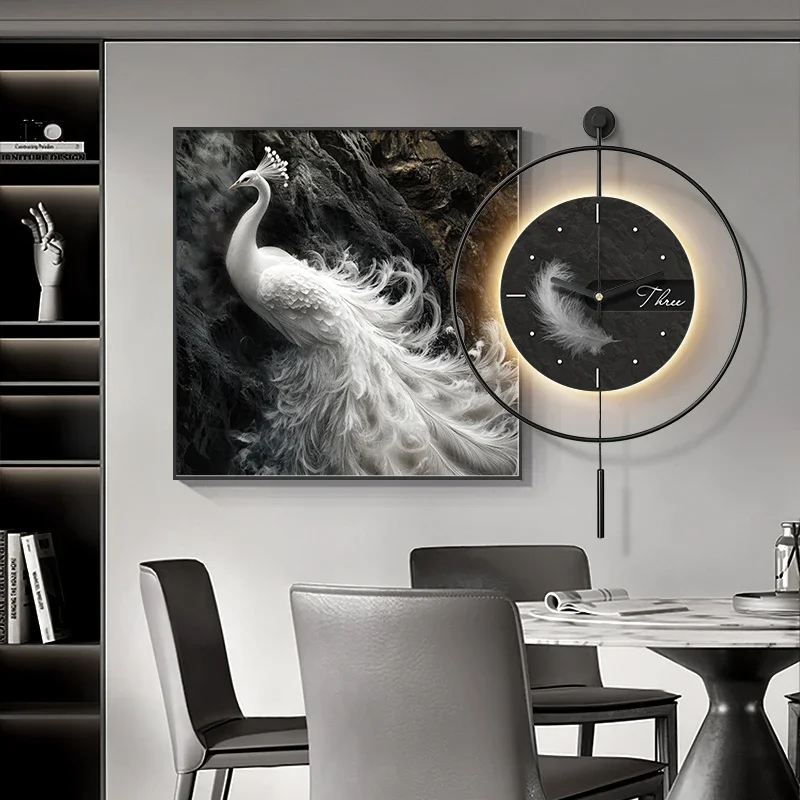 Art Mural Wall Clocks Restaurant Nordic Minimalist Fashion Wall Watch Creative Aesthetic Reloj Pared Living Room Decoration