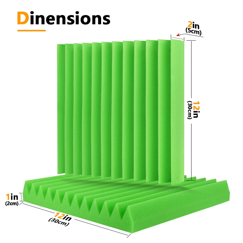 Acoustic Foam Panels 6/12/24 Pcs, For Panels Studio KTV Room Soundproofing Foam, Sound Absorbing Material Isolation Panel