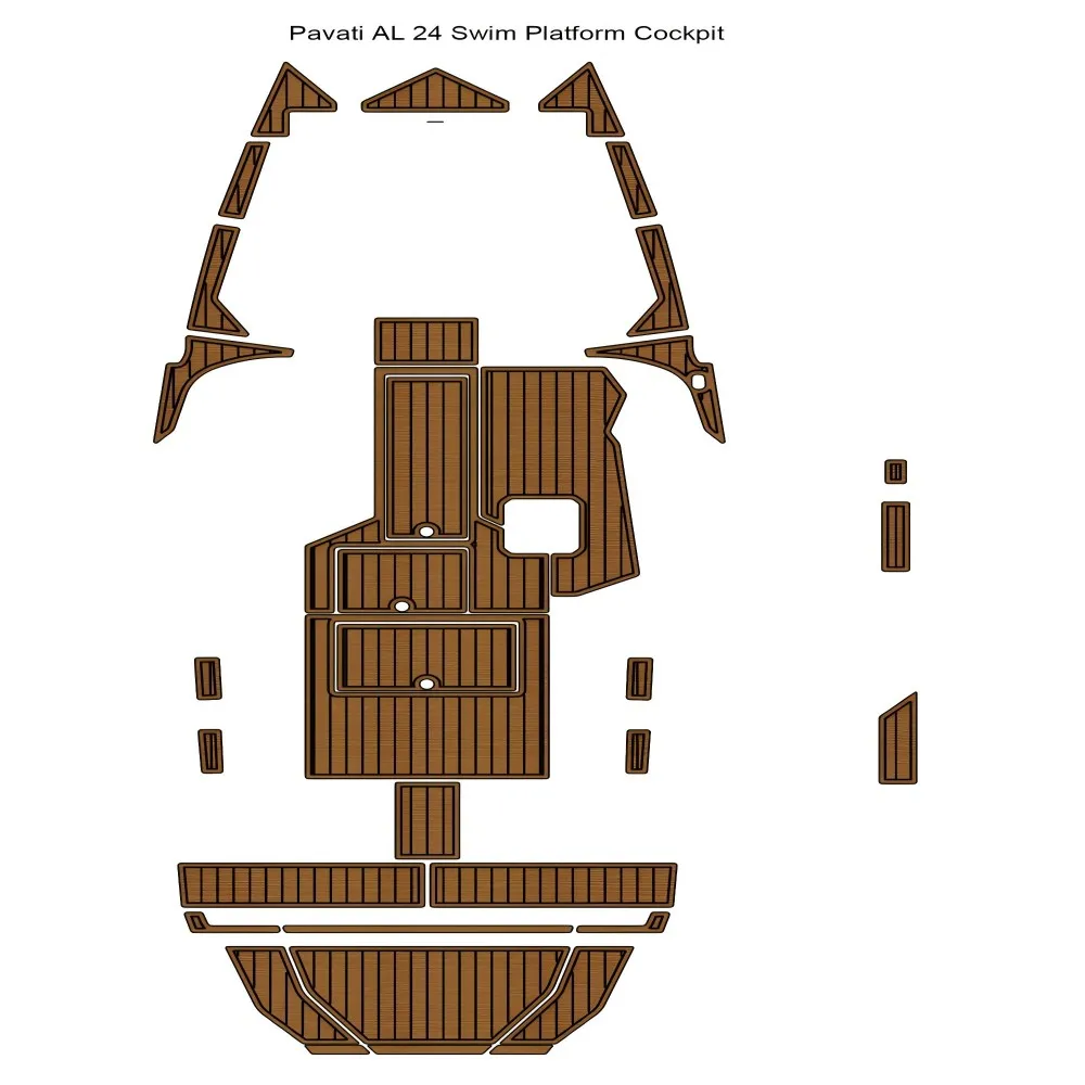 

Pavati AL 24 Swim Platform Cockpit Boat EVA Faux Teak Deck Floor Pad SeaDek MarineMat Gatorstep Style Self Adhesive