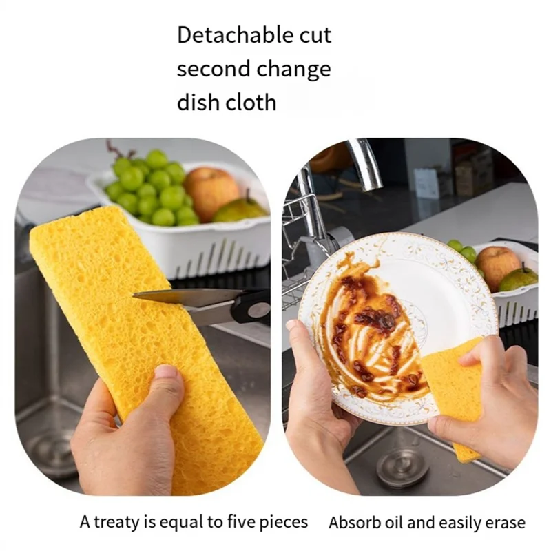

MAKE-1 PCS Yellow Wash Basin Water Blocking Sponge Strip Kitchen Sink Absorbent Water Cotton 58.5X7cm