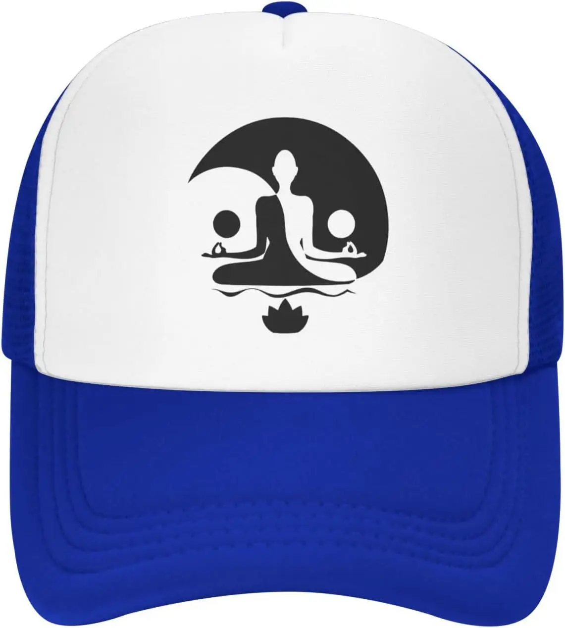 Yin Yang Buddha Trucker Hat Breathable Mesh Snapback Cap Unisex Outdoor Casual Baseball Hat