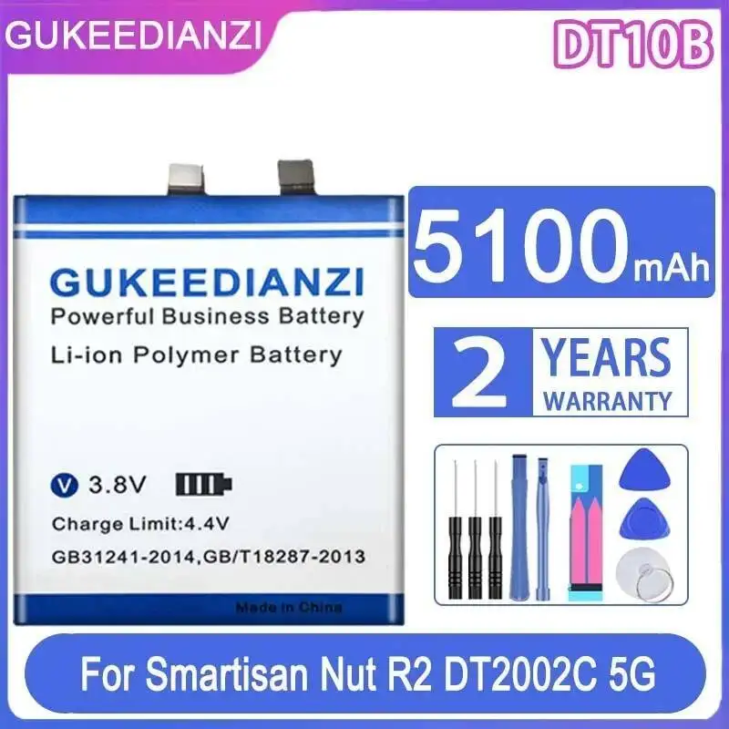 

Mobile Phone Battery Good Low-Temperature Performance For Smartisan Nut R2 DT2002C 5G High Compatibility DT10B 5100Mah