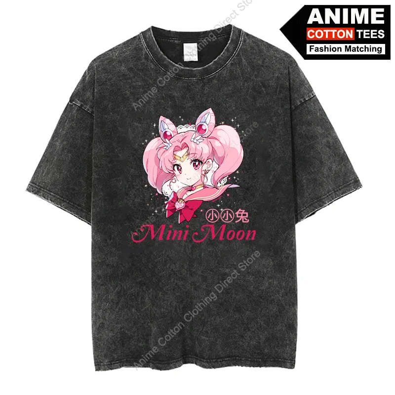 

Chibiusa T-shirt Classic Anime Beautiful Girl Warrior Print T Shirt y2k Harajuku Casual Unisex Oversized Loose Tees Cotton Tops