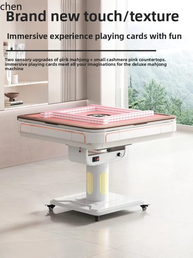 ZML folding mahjong machine automatic dining table dual-purpose four-port electric heating mahjong table