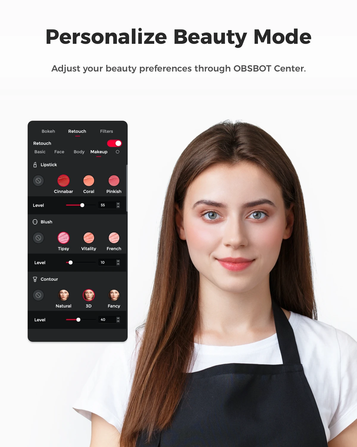 كاميرا ويب OBSBOT Meet SE 1080P 100FPS للكمبيوتر الشخصي، كاميرا بث تأطير AI مع مستشعر 1/2.8 بوصة، وضع التجميل، التحكم بالإيماءات، HDR