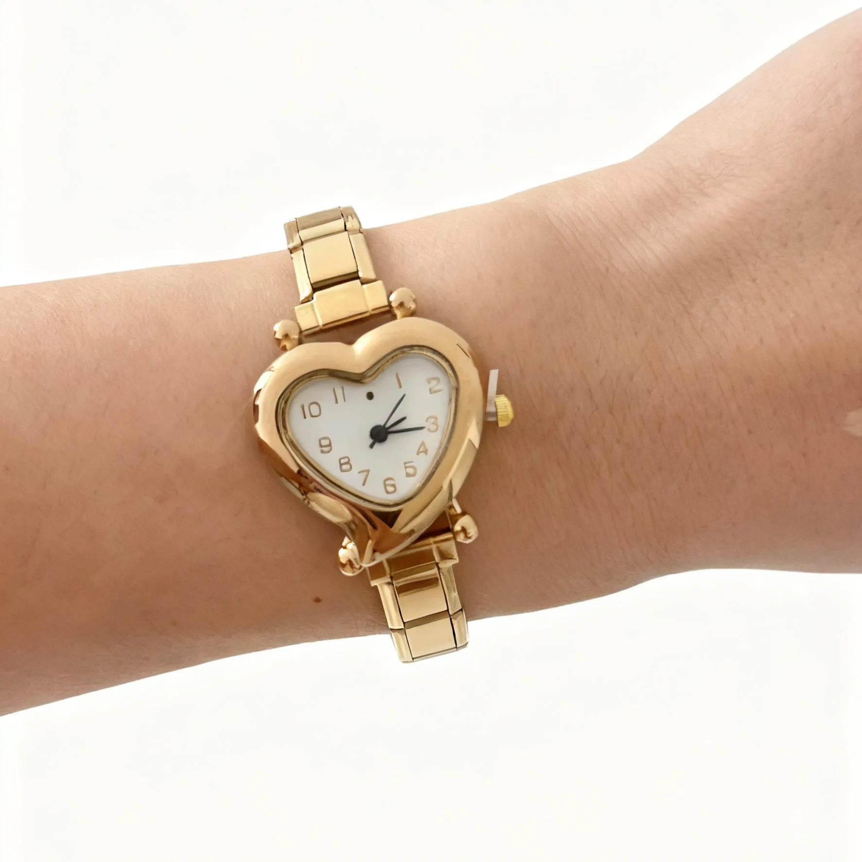 European Hot Selling Heart Case Ladies Wristwatch Minimal Preppy Style Detachable Steel Module Strap Youth Fashion Analog Quartz