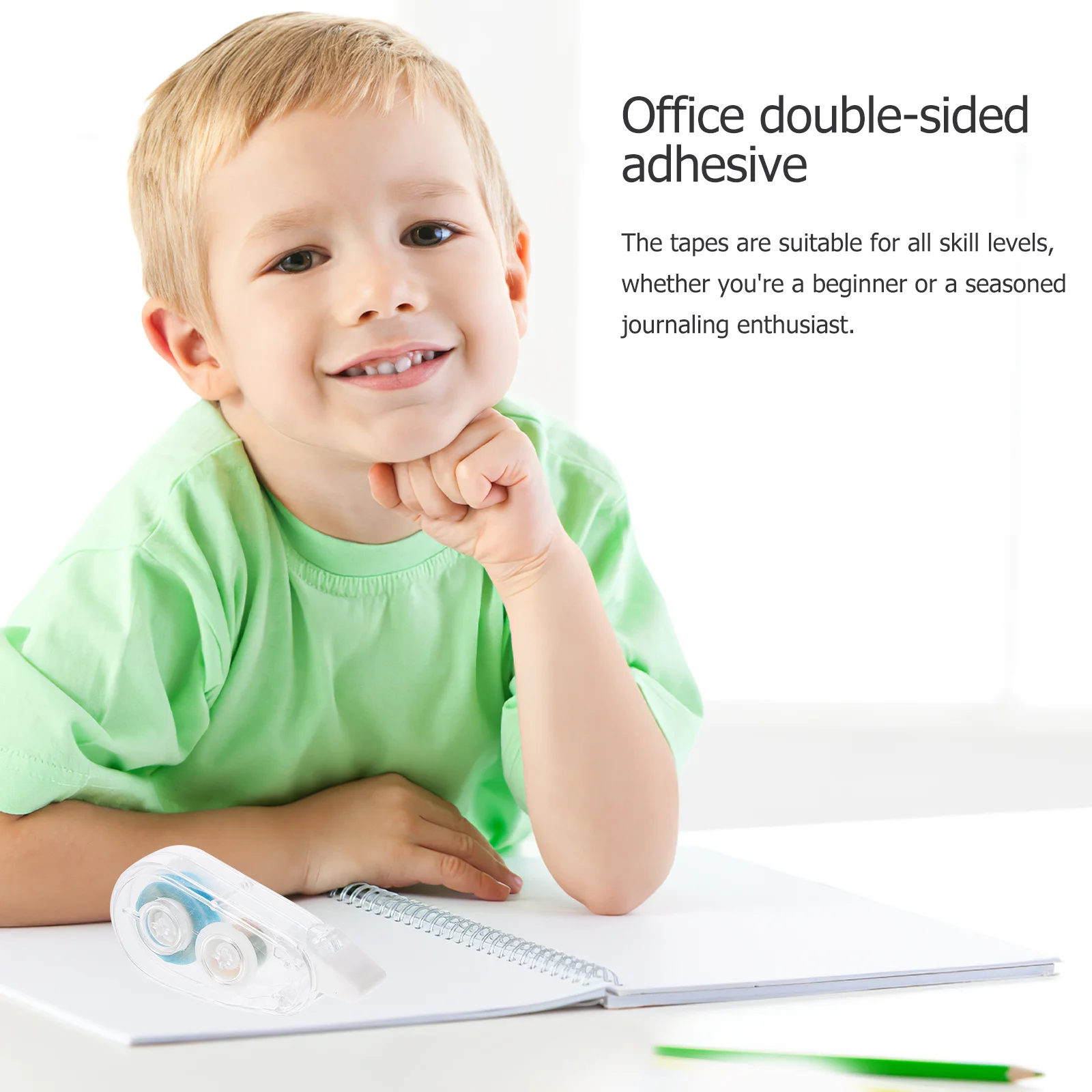 

4Pcs Double Sided Tape Roller Dispenser for Scrapbooking Thin Adhesive Glue Tape Craft Projects Journal Planner Decorative Dots