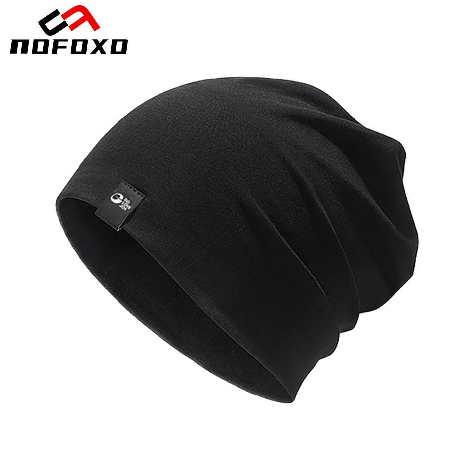 

NOFOXO зимняя мешковатая шапка унисекс в стиле хип-хоп, легкая ветрозащитная повседневная мягкая хлопковая шапка Skullies, шляпа для мужчин и женщин, модная