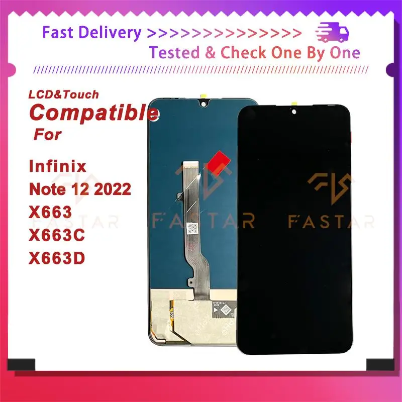 

6.7"OLED For Infinix Note12 2022 X663 X663C X663D LCD Display Digitizer Assembly Replacement Phone Screen Infinix Note 12 lcd