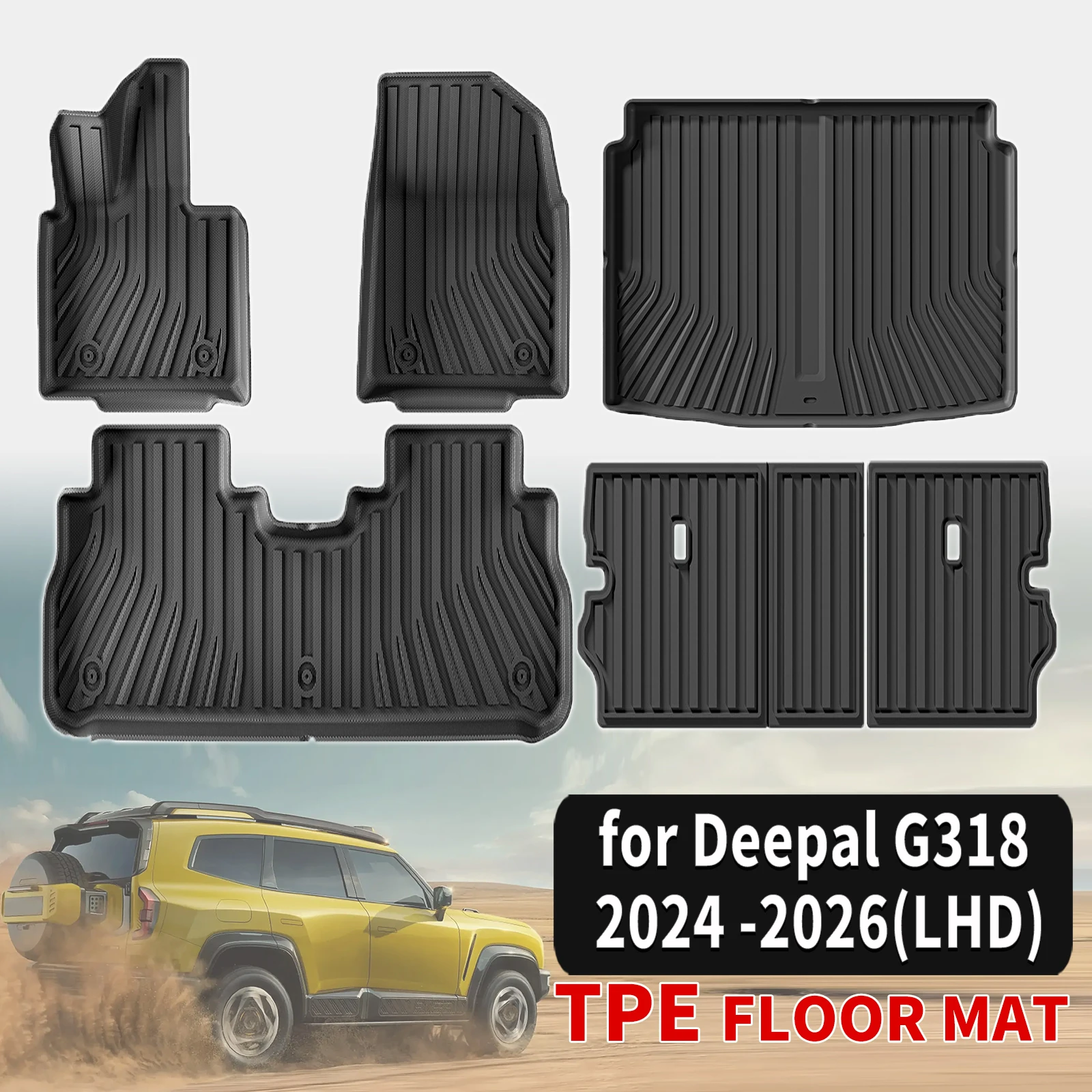 

for Changan Shenlan Deepal G318 2024-2026 Custom TPE Mats Full Set Eco-Friendly Waterproof All-Weather Floor Liners Accessories