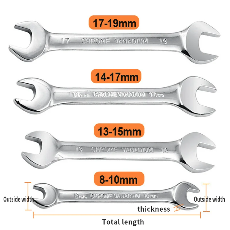 1pcs Open End Wrench Tool 5.5 9 10 11 12 13 16mm Combination Wrench Hex Spanner Wrench for Hex Nuts Double Head Opening Wrenches