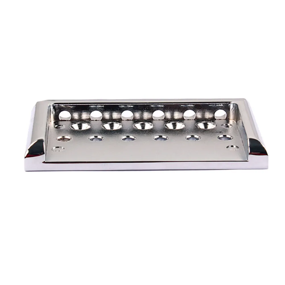 Ga821 Zinc Alloy Six String Guitar Bridge Plate Fixed Hardtail Saddle Bridge Electric Guitar Parts Accessories Replacement