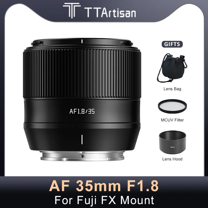 

TTArtisan 35mm F1.8 Auto Focus Lens APS-C Frame for Fuji X mount XA1 XE3 XE4 XS10 XT5 XT30 X100 Fujifilm XF Camera A6300 ZVE10