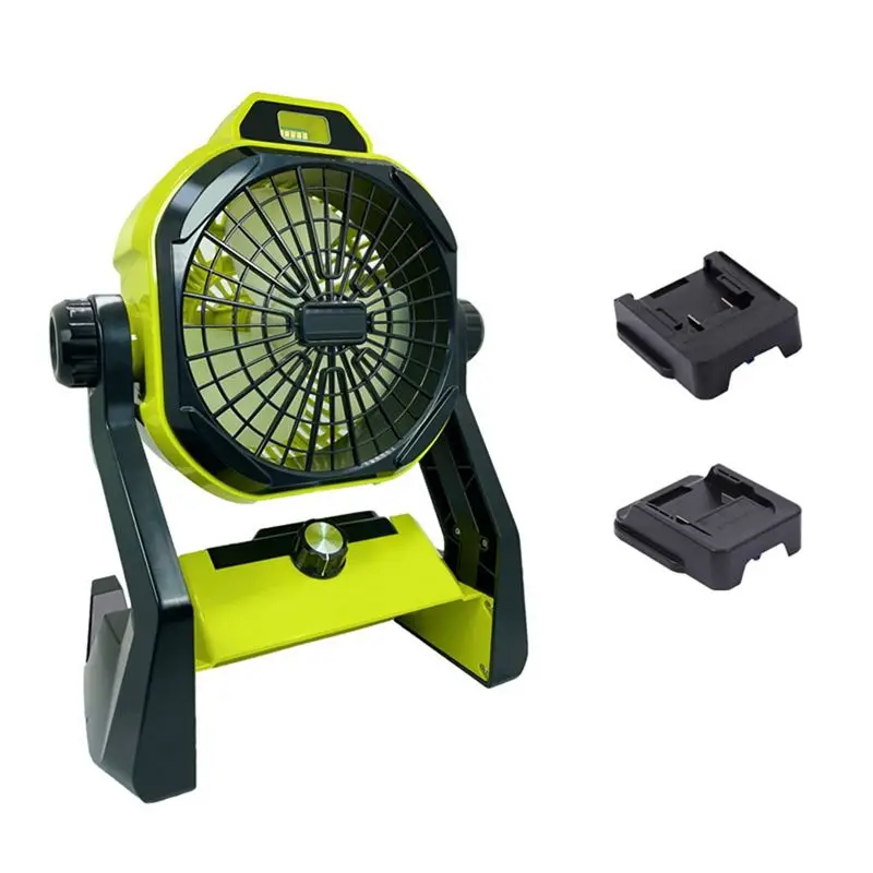 B50C For 18V Li- Battery With Adapte Work Fan With LED Light Portable Cordless