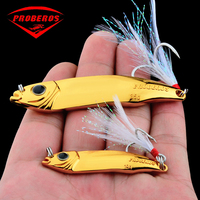 PRO BEROS Metal Vib 3D Eye Small Fish Spinners Spoon Lures 10G-35G Artificial Bait Lure Fishing Tackle for Bass Pike Perch