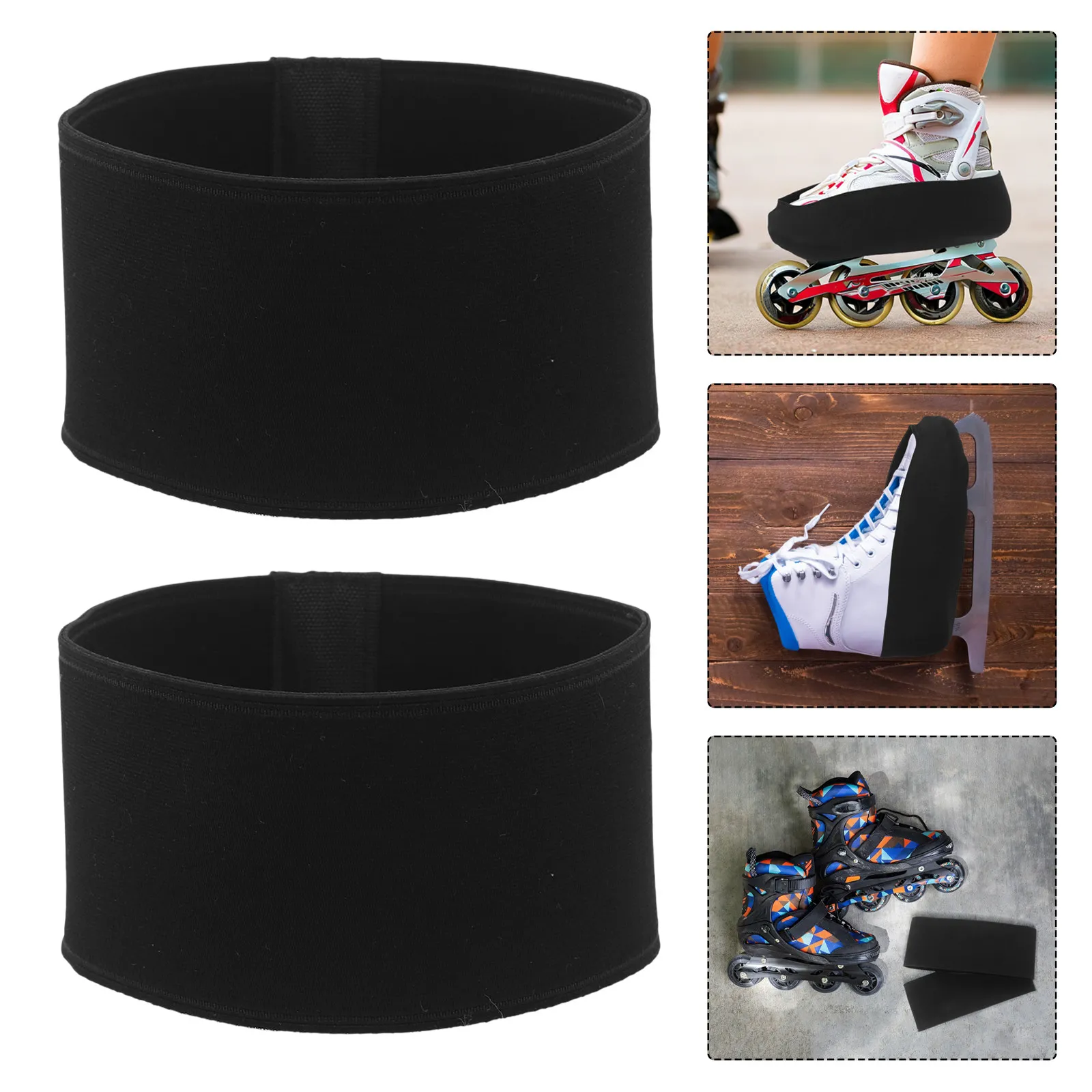 

1 пара чехлов для коньков из эластичной ткани, подходят для всех типов коньков, водонепроницаемые, для использования на катке, устойчивые к истиранию.