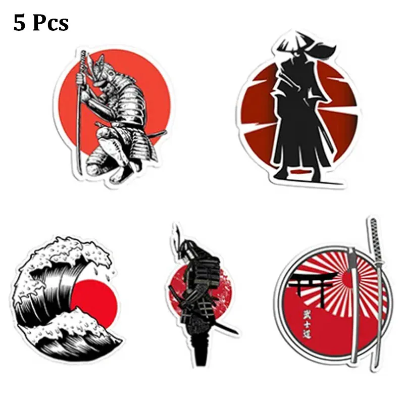 Image of Sonderangebot - Japanischer Samurai Retro-Aufkleber im japanischen Stil, wasserfester matter Aufkleber für Laptop, Auto, Gepäck, Helm