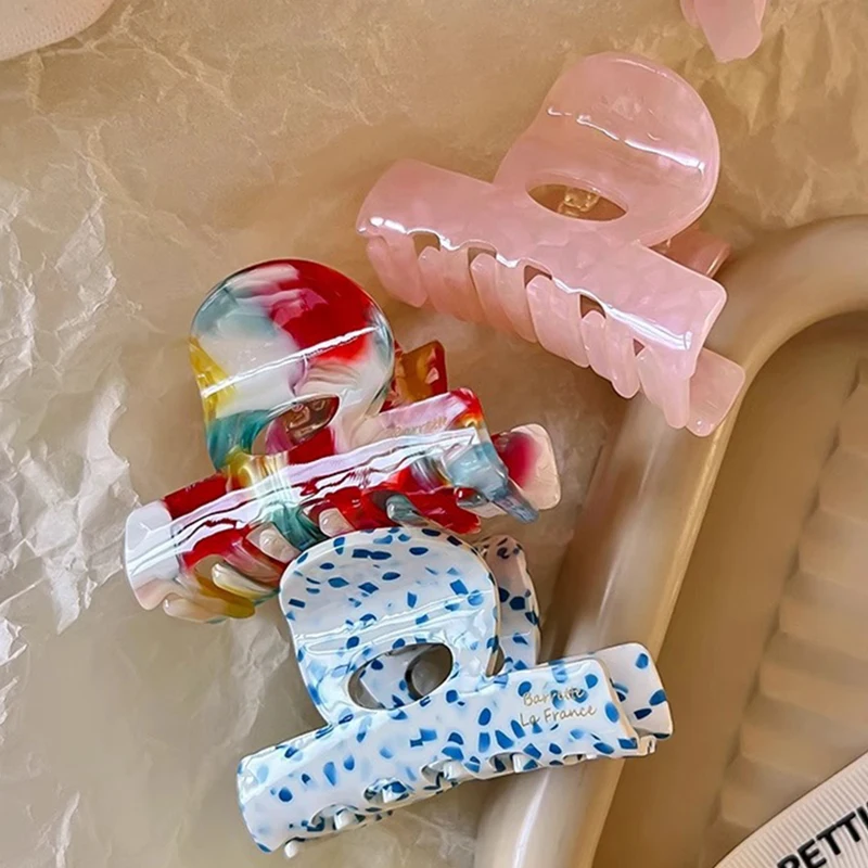 Vintage-Haarspange aus Acetat mit Print für Damen und Mädchen, süßer Haarschmuck, hochwertige Haaraccessoires, Haarspange, Haarclip, Haarnadel – Detail 6
