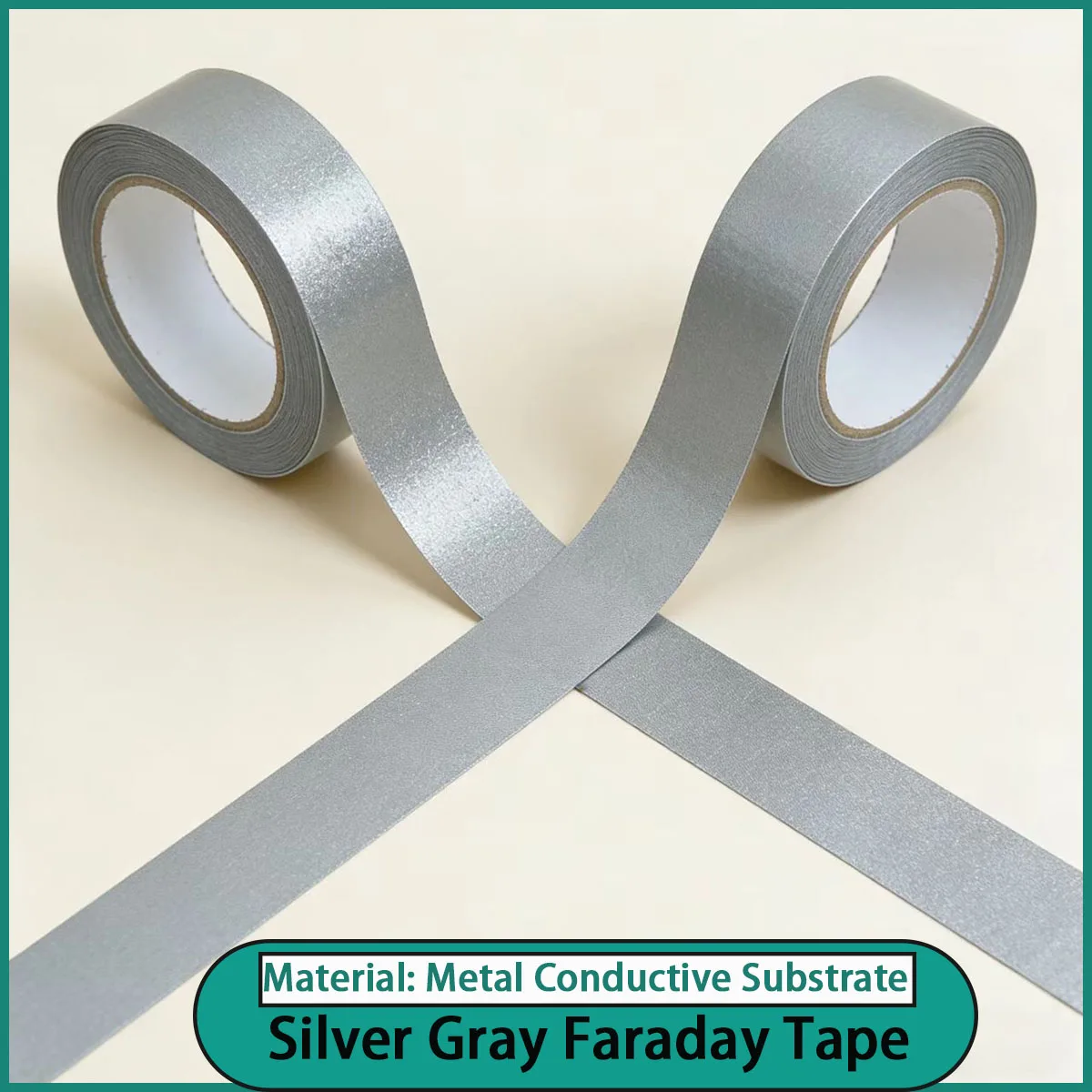 Silver gray Faraday tape is used for electronic equipment shielding, signal isolation, laboratory shielding processing, etc