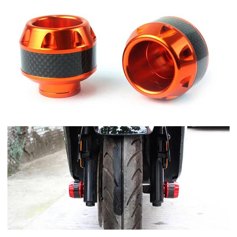 1Pair Motorcycle Crash Protector Aluminum Alloy Wheel Front Fork Frame Falling Protection Pads Sliders Moto Safty Accessories