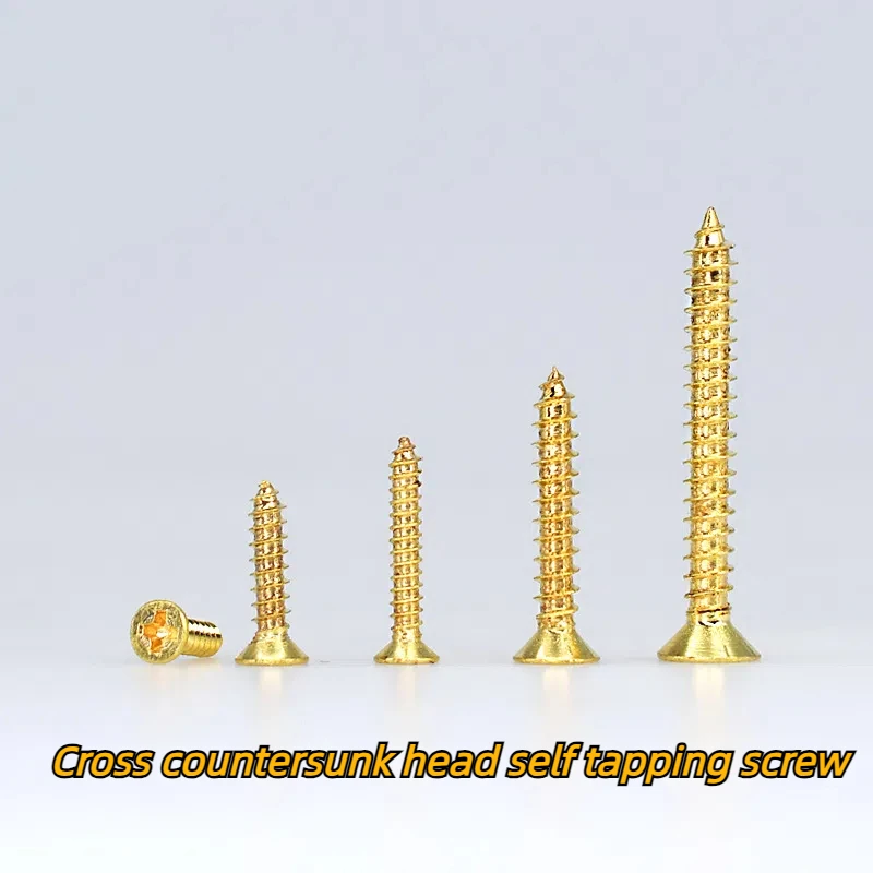 Household cross countersunk head self tapping screw, M2 M3 flat head copper screw, multi-purpose self tapping screw 50PCS