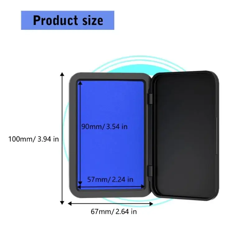 

Professional Business Stamp Inkpad Quick Dry Fingerprint Inks Pad for Financial Documents Checks Contract Office Supply D2RC