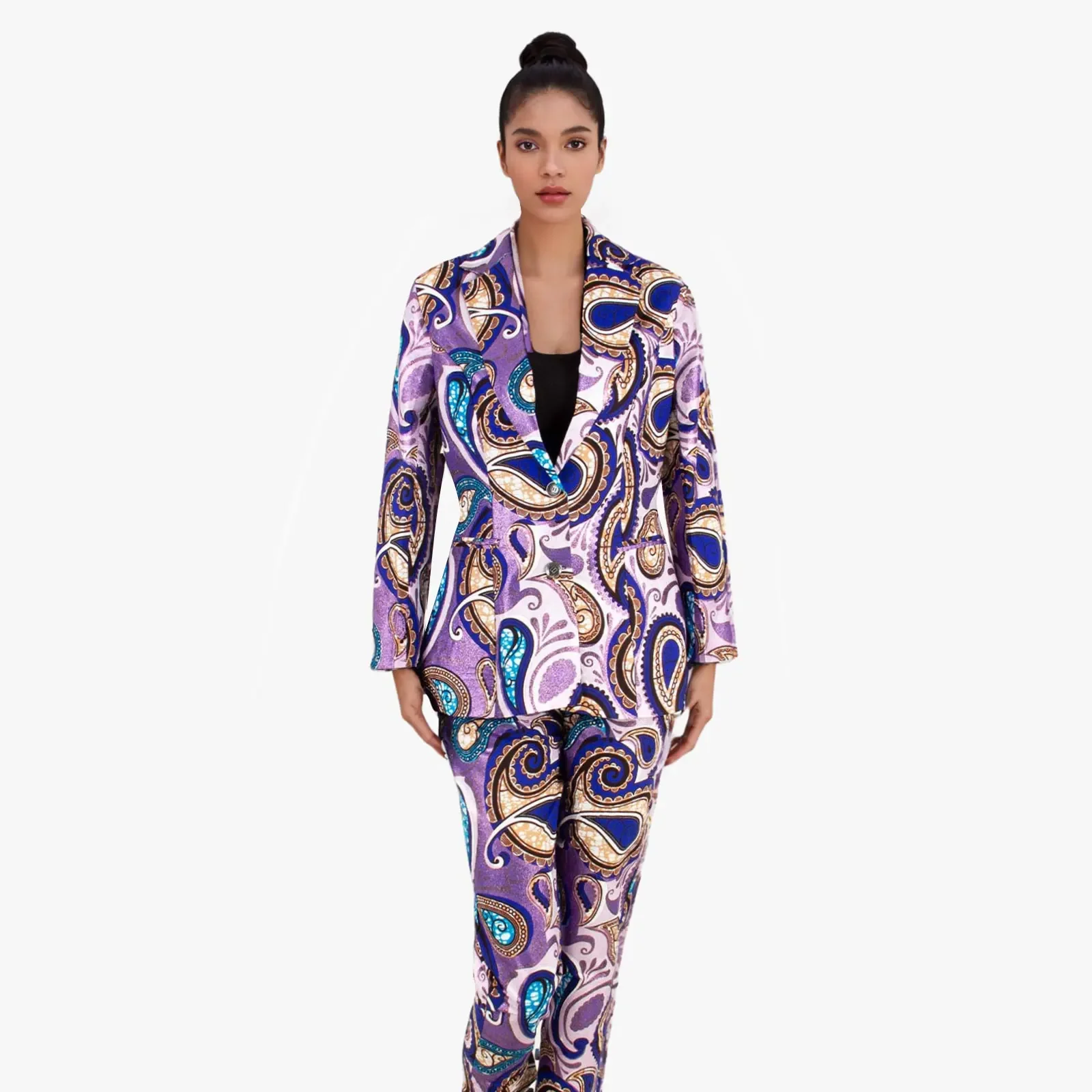 Abito africano per donna Dashiki cappotti e pantaloni stampati Set 2 pezzi Dashiiki outfit giacca lunga Ankara abiti formale Lady A722662