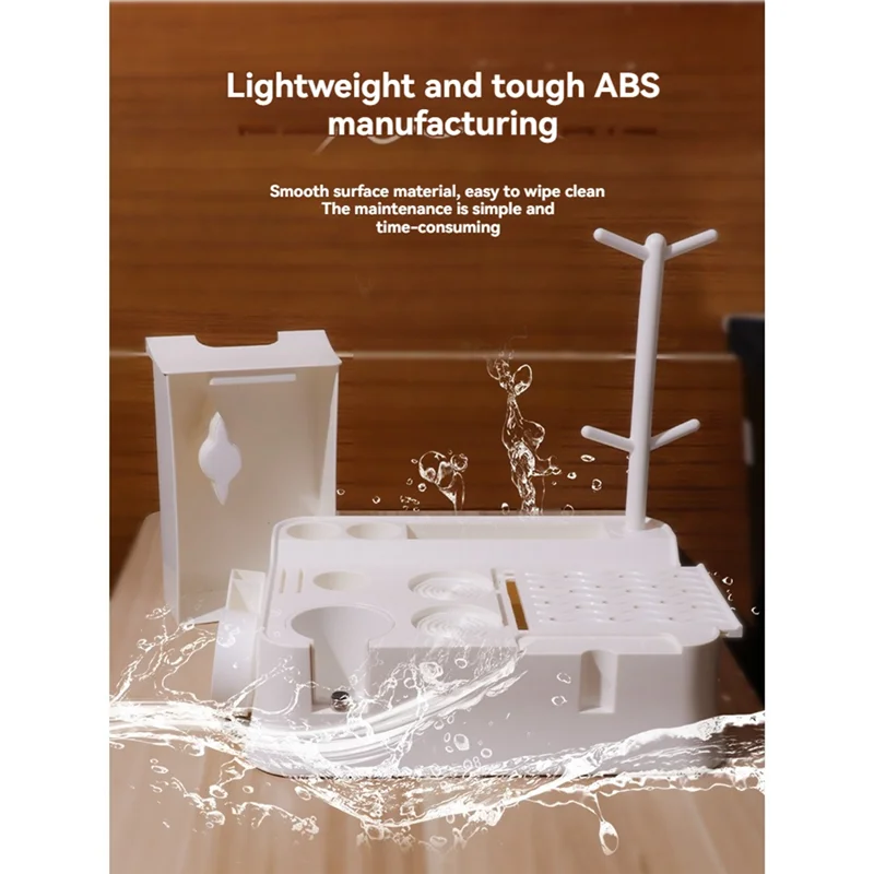 A85I-Espresso Temping Station Espresso Organizer Box متعدد الوظائف مقبض القهوة المطحونة صندوق منظم